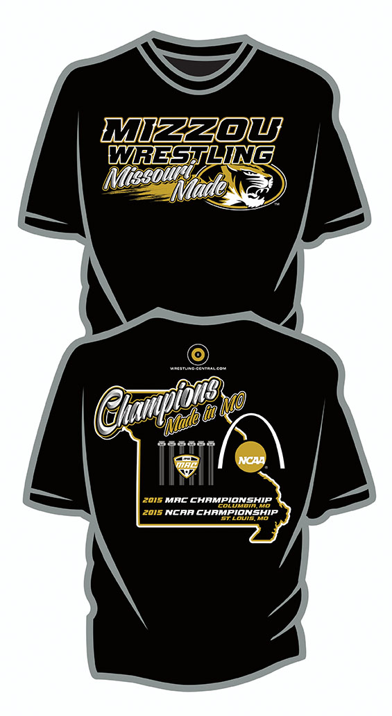 NCAA MIZZOU Wrestling / Missouri Made S/S T-Shirt, color: Black - Click Image to Close